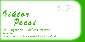 viktor pecsi business card